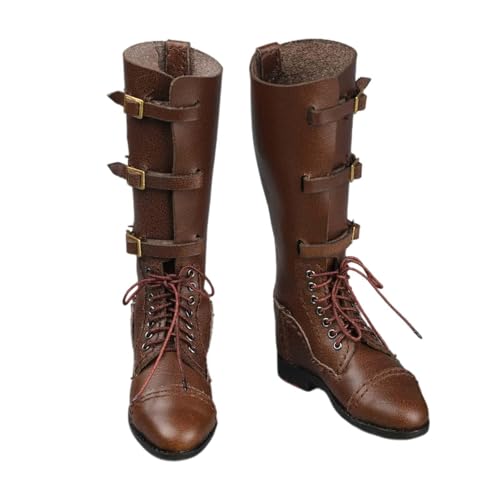 Ronyme Männliche Puppenstiefel im Maßstab 1:6, High Top Stiefel, Miniatur-Schuhe, Kleidung, Schuhe für 12 Zoll Puppenmodell, Actionfigur Körper Accessoire von Ronyme