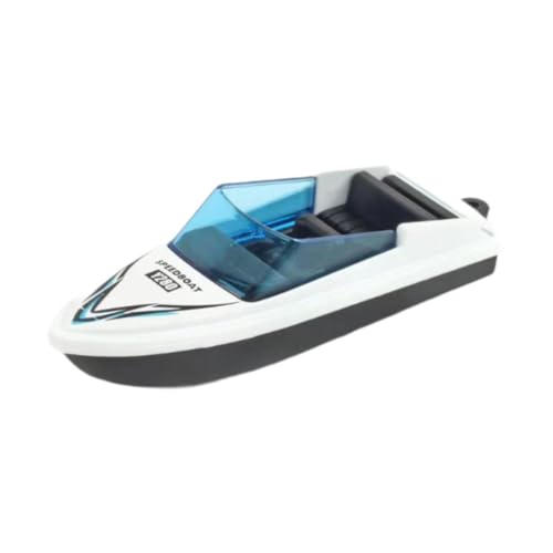 Ronyme Mini-Motorbootmodell, Legierungssimulation, Schnellboot, Sommer-Wasserspielzeug, Desktop-Boot-Ornament für Erwachsene und Kinder im Alter von 3–12+, Weiß von Ronyme