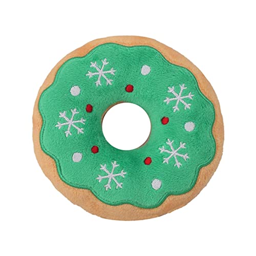 Ronyme Niedliches Quietschendes Hundespielzeug, Quietschendes Kauspielzeug, Langlebig, für Weihnachtsreisen, Grüner Donut Ronyme Niedliches Quietschendes Hundespielzeug, Quietschendes Kauspielzeug, Langlebig, für Weihnachtsreisen, Grüner Donut von Ronyme