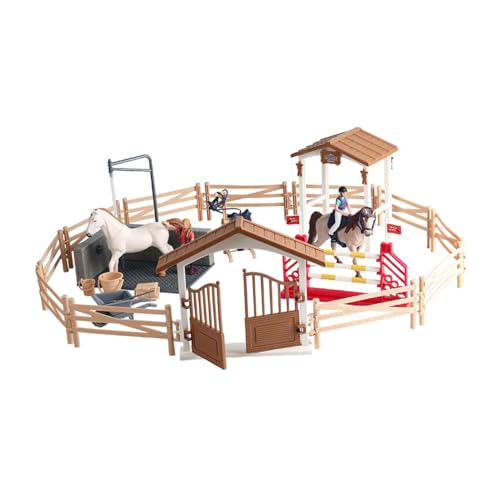 Ronyme Pferd, Reiter-Spielset, Spielzeug, Reiterspielzeug-Set, Rollenspiel-Spielzeug für Kinder im Alter von 3 4 5 6 7 8 Jahren, Jungen und Mädchen, von Ronyme