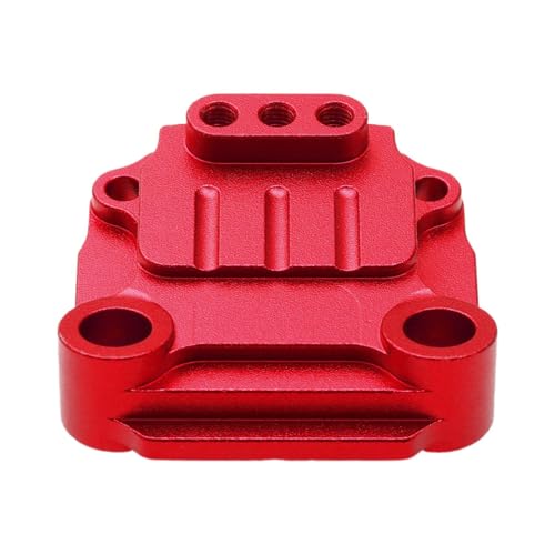 Ronyme RC Auto Getriebeabdeckung, Aluminiumlegierung, Ferngesteuertes Auto, Getriebeabdeckung, Ersatzteile, RC Teil für TA01, TA02, DF01, Maßstab 1:10, RC DI, Rot von Ronyme