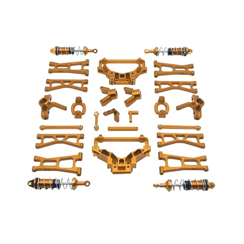 Ronyme RC-Autozubehör, Ersatzzubehör-Kits, Aluminium-Ersatzteile ersetzen modifizierte gefährdete Teile für das 1/14 RC-Auto-LKW-Modell, Gold von Ronyme