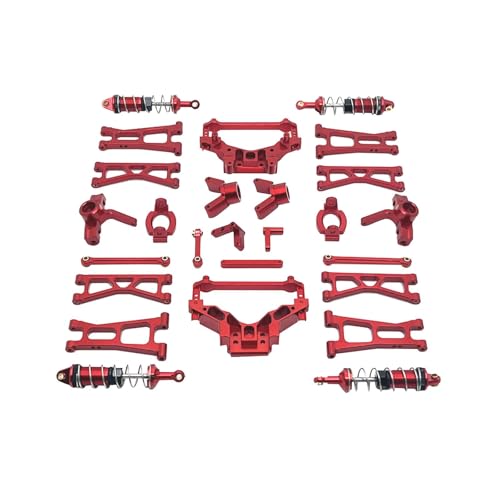 Ronyme RC-Autozubehör, Ersatzzubehör-Kits, Aluminium-Ersatzteile ersetzen modifizierte gefährdete Teile für das 1/14 RC-Auto-LKW-Modell, ROT von Ronyme