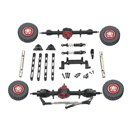 Ronyme RC-Autozubehör, Ersatzzubehör-Kits, robuste, anfällige Teile, Nachrüstzubehör aus Metall für MN82 LC79 MN78 1/12 RC-Auto, Schwarz von Ronyme