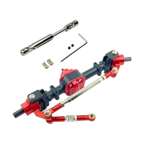 Ronyme RC Metallachse, RC Autozubehör, Einfach zu Installierender Ersatz, Upgrade Antriebswelle, RC Autoteil für MN82 MN78 1/12 RC Auto DIY, Schwarze Vorderachse von Ronyme