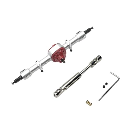 Ronyme RC Metallachse, RC Autozubehör, Einfach zu Installierender Ersatz, Upgrade Antriebswelle, RC Autoteil für MN82 MN78 1/12 RC Auto DIY, Silberne Hinterachse von Ronyme