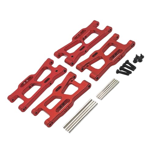 Ronyme RC Querlenker, Aluminiumlegierung, DIY-Zubehör, Metall, vorne und hinten, Querlenker, Ersatzteile für Wltoys 1:14 124018 124019 Fahrzeuge, ROT von Ronyme