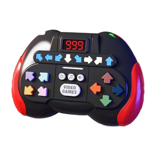 Ronyme Rhythmus Tanzspiel, Schnelles Schiebespiel, Leuchtendes Spielzeug, Tragbar mit Musik, Palm Spielmaschine, Elektronisches Handheld Spiel für Geschenke, Rot von Ronyme