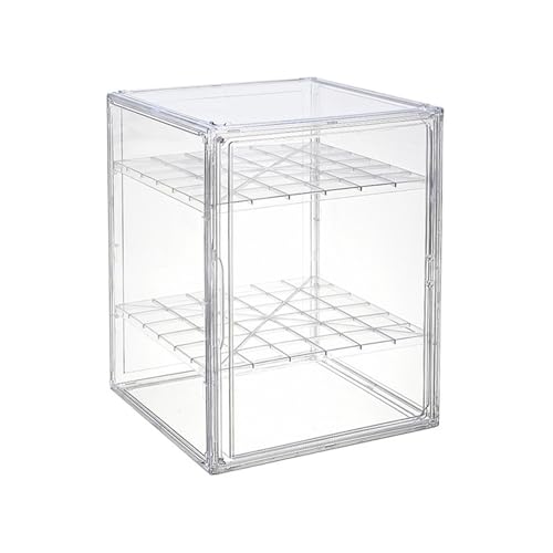 Ronyme Vitrine für Sammlerstücke, mehrschichtig, multifunktionale Helmvitrine, Schutzvitrine für Figuren, Puppenmodelle, Geldbörse, 3 Ebenen von Ronyme