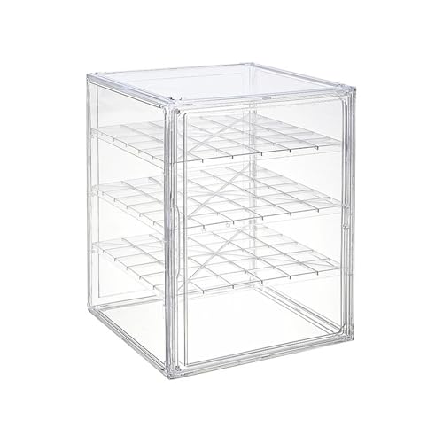 Ronyme Vitrine für Sammlerstücke, mehrschichtig, multifunktionale Helmvitrine, Schutzvitrine für Figuren, Puppenmodelle, Geldbörse, 4 Ebenen von Ronyme