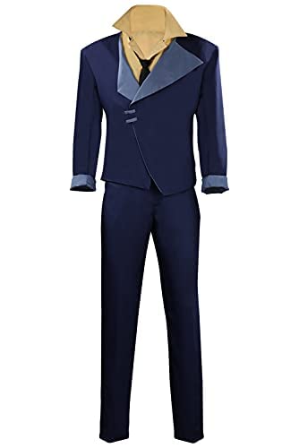 Roocnie Cowboy Bebop Cosplay Spike Spiegel Kostüm Anime Outfit für Halloween Kopfgeldjäger Anzug Set Faye (Medium, Spike) von Roocnie