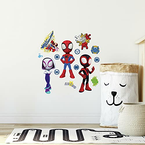 Marvel RMK4925SCS Stickers repositionnables Spidey et ses amis fantastiques Wiederablösbarer Aufkleber, Rouge, Jaune, Bleu, Vert, Orange, Violet von RoomMates