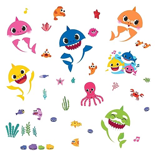 RoomMates RMK4303SCS Baby Shark Peel and Stick Wall Decals. von RoomMates