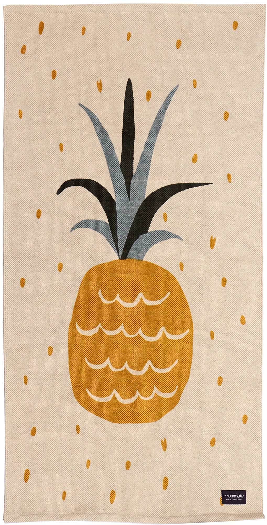 Roommate Teppich Ananas 70x140 cm, Nature/Ochre von Roommate