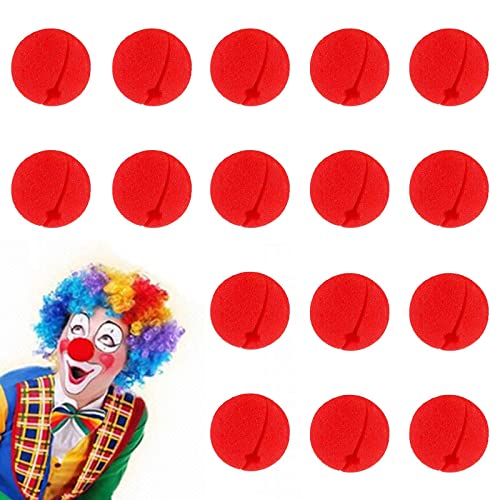 Roontin Clown Nase Schaum Rote Nase Rote Schwamm Nasen für Red Noseday Cosplay Weihnachten Halloween Karneval 16pcs von Roontin