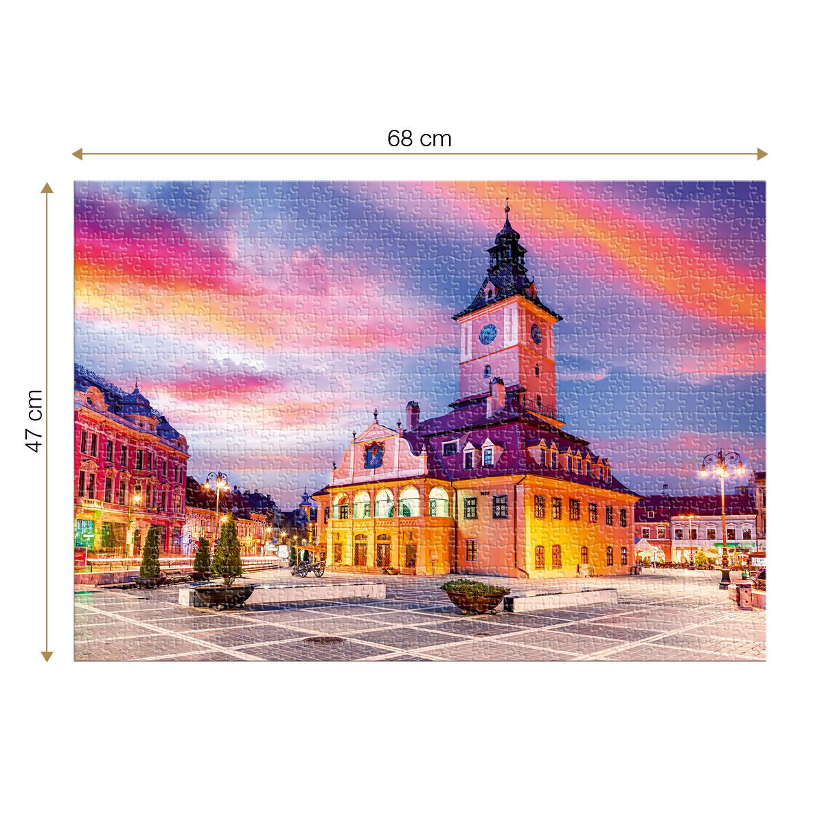 Roovi Brasov Council Square, Historical Center 1000 Teile Puzzle Roovi-80042 von Roovi