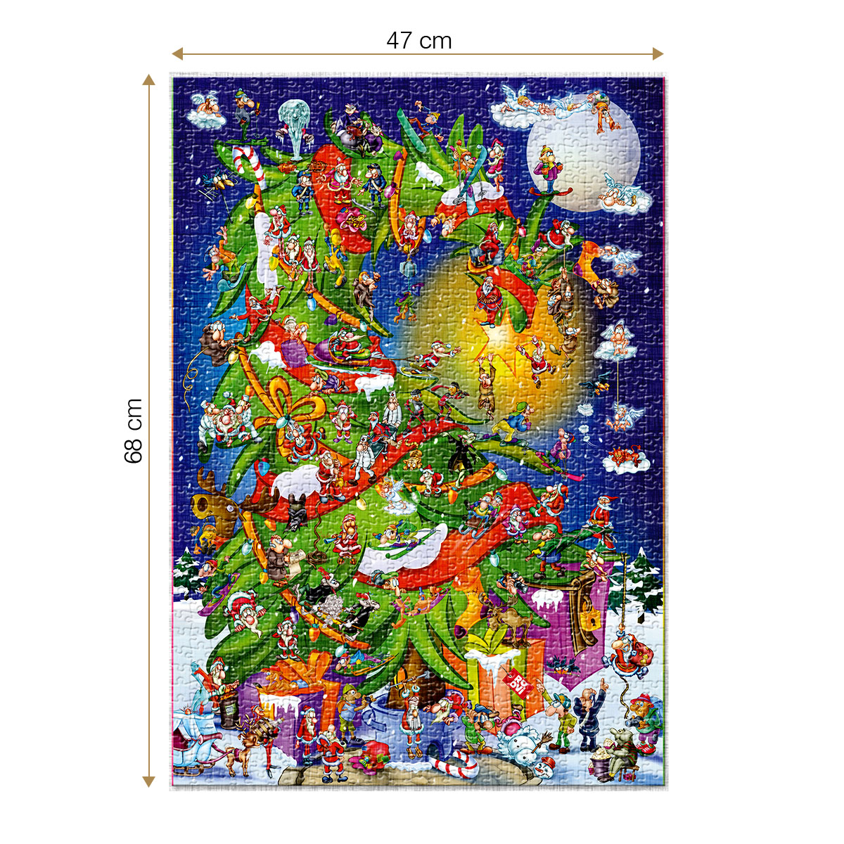 Roovi Christmas Tree 1000 Teile Puzzle Dtoys-79572 von Roovi