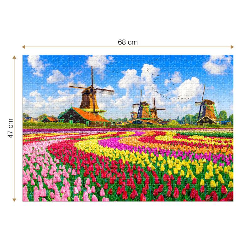 Roovi Dutch Windmills, Netherlands 1000 Teile Puzzle Roovi-79916 von Roovi