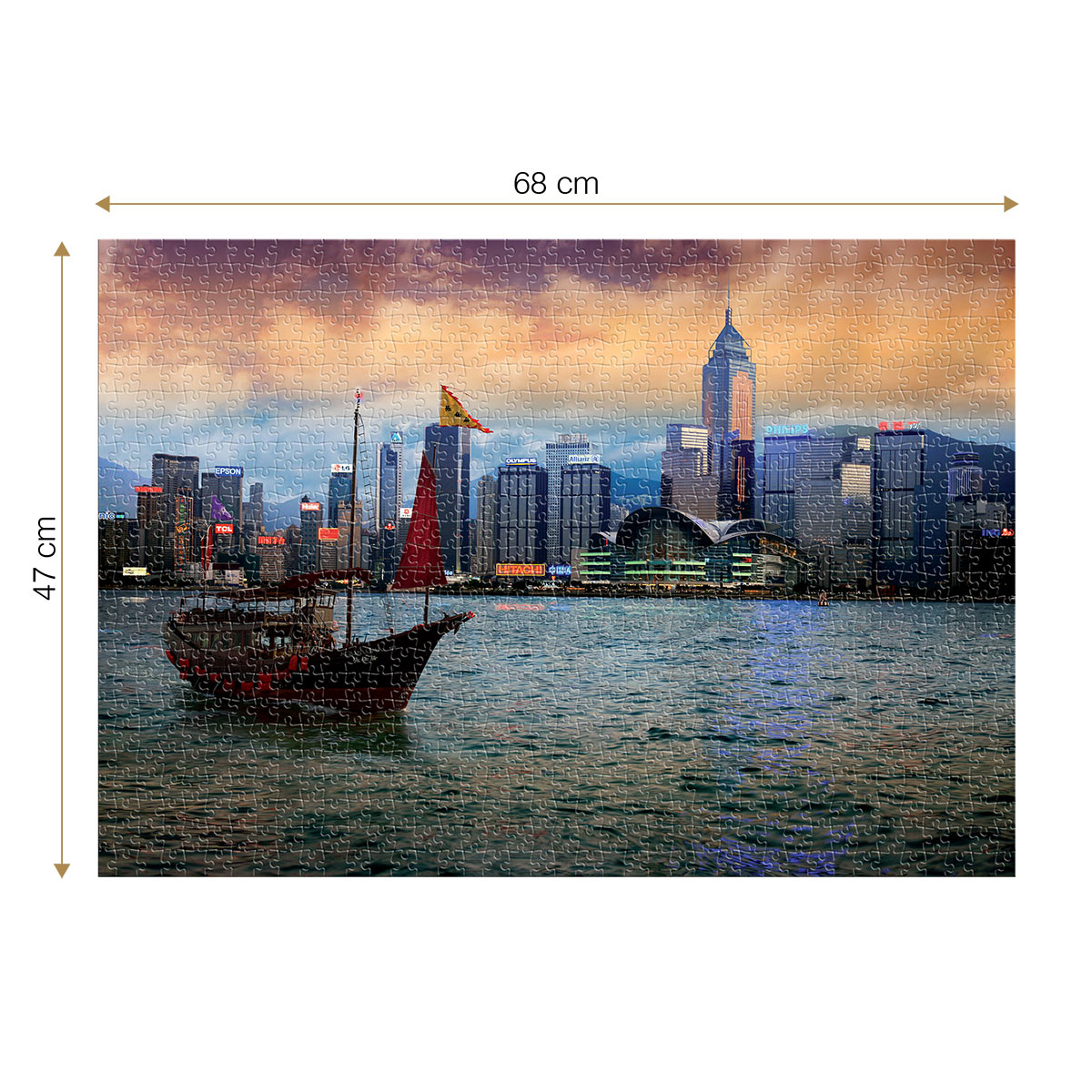 Roovi Hong Kong 1000 Teile Puzzle Roovi-70548 von Roovi