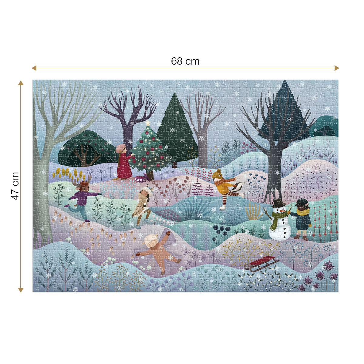 Roovi Magic Forest, Winter 1000 Teile Puzzle Roovi-79756 von Roovi