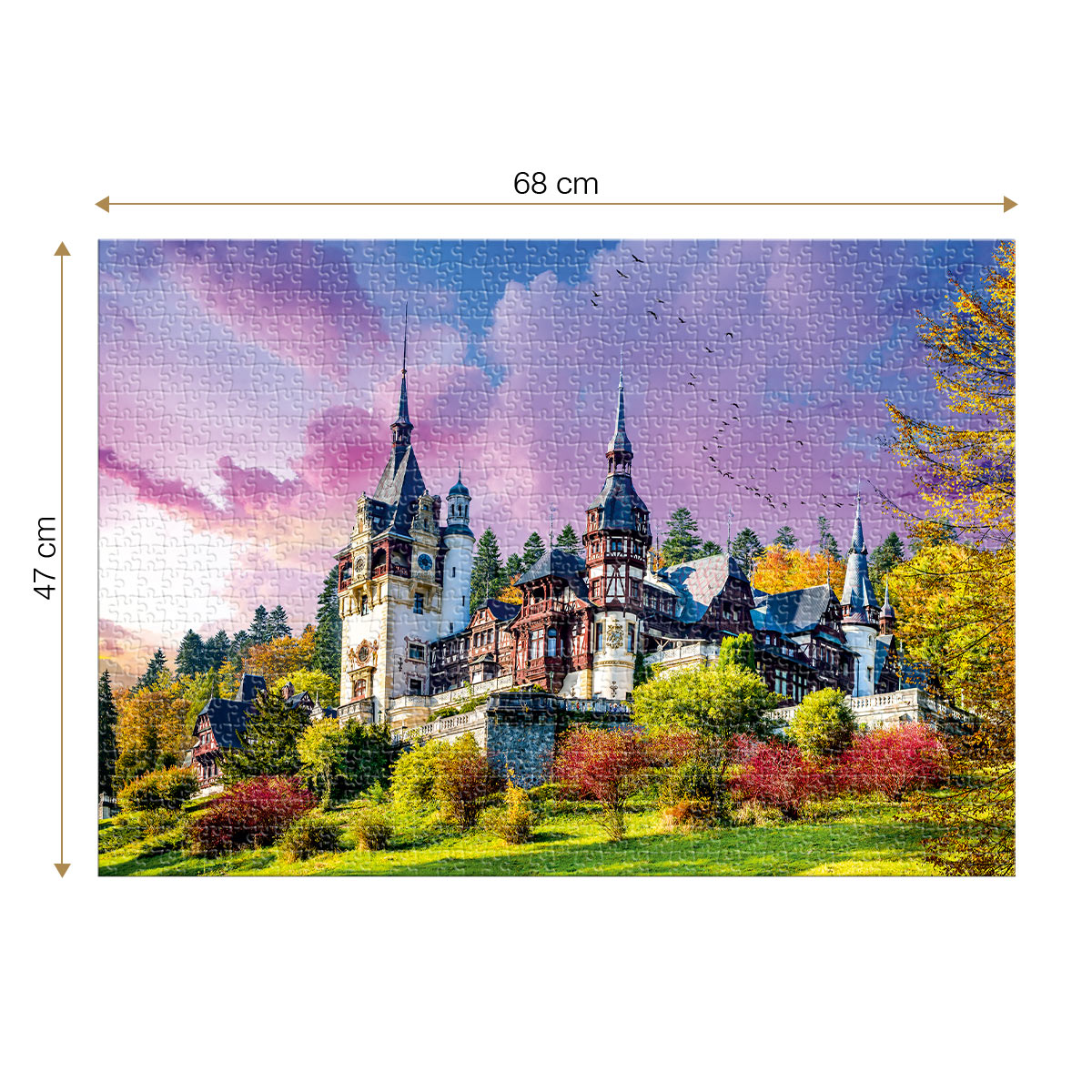 Roovi Peles Castle - Royal Family Summer Residence 1000 Teile Puzzle Roovi-79930 von Roovi