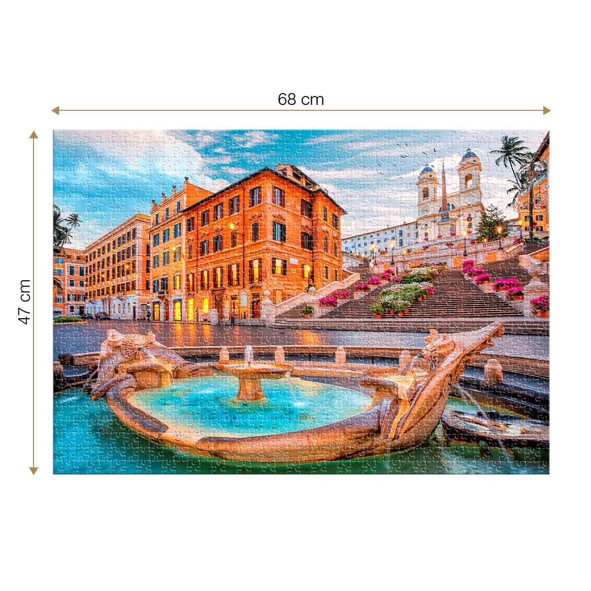 Roovi Piazza di Spagna, Rome, Italy 1000 Teile Puzzle Roovi-79947 von Roovi