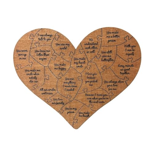 Rordigo Reasons Why Love You, Herzpuzzle aus Holz, 32-teilig, Geschenk zum Jahrestag, für Ehefrau, Ehemann, Freundin von Rordigo