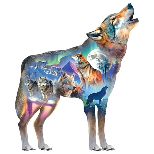 RoseArt - Big Shaped - Wolf II - 500 Teile Puzzle für Erwachsene von Rose Art