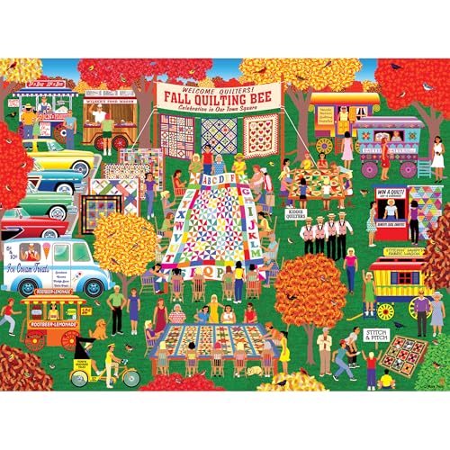 RoseArt Home Country – Quilten im Quadrat – Puzzle mit 1000 Teilen von Rose Art