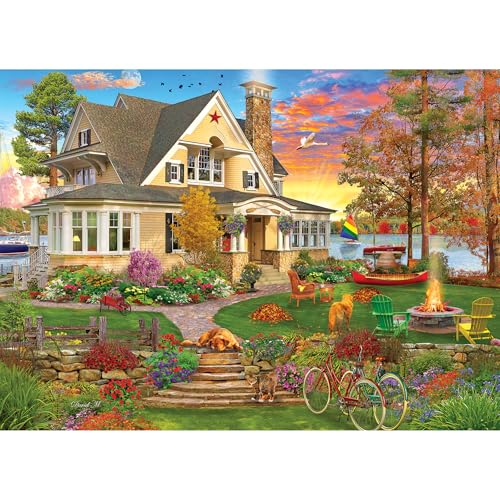 RoseArt - Kodak Cork - Lakeside Home - 1000 Teile Puzzle für Erwachsene von Rose Art