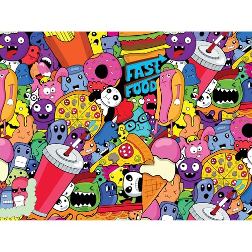 RoseArt - Pop Culture - Fast Food Doodles - 300 Teile Puzzle für Erwachsene von Rose Art