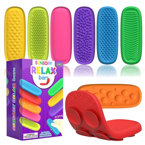 RoseFlower Fidget Toys Erwachsene und Kinder - 8 Packs Strukturierte Sensorische Spielzeugstreifen mit Saugnäpfen, Leises Zappelspielzeug für Erwachsene RoseFlower Fidget Toys Erwachsene und Kinder - 8 Packs Strukturierte Sensorische Spielzeugstreifen mit Saugnäpfen, Leises Zappelspielzeug für Erwachsene von RoseFlower