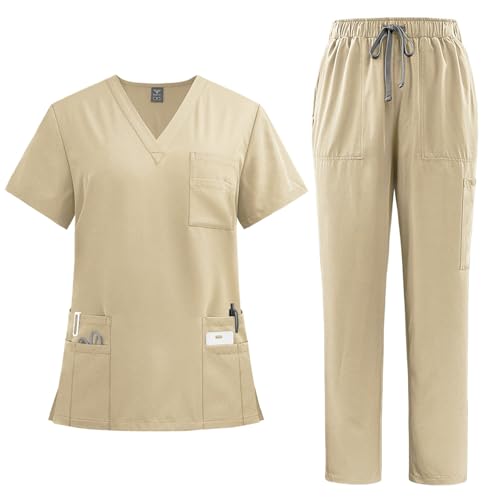 Kasack Und Hose Set Damen Kasack Und Hose Set Damen Kasacks Damen Pflege Sommer Arbeitskleidung & Uniformen Arbeitskleidung Arbeitskleidung Pflege Damen Set Krankenschwester Kostüm Für Erwachsene von Rosennie