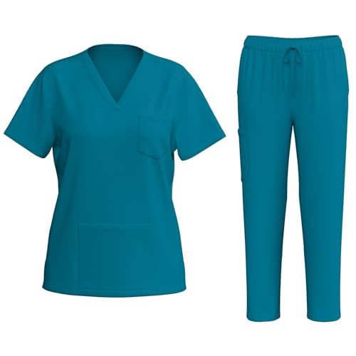 Kasacks Damen Pflege Sommer Doktor Kostüm Arbeitshose Damen Stretch Medizinkittel Krankenschwester Kostüm Für Erwachsene Pflege Kasack Damen Rotes Kleidungsset Schlupfhose Damen Pflege Set Damen von Rosennie