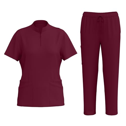 Op Kleidung Damen Set Medizinische Uniform Damen Kasacks Damen Pflege Set Kasack Pflege Kasaks Altenpflege Damen Schlupfhose Damen Damen Arbeitshose Krankenschwester Kostüm Medizinische Uniform Damen von Rosennie