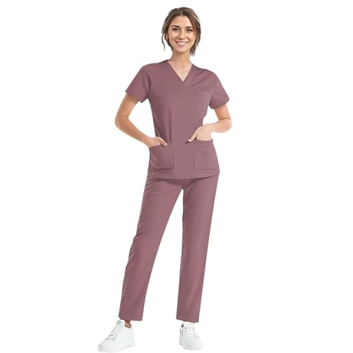 Rosennie Berufsbekleidung Pflege Damen Altenpflege Zubehör Kasack Set Damen Schlupfhose Damen Kostüm Set Krankenschwester Damen Arbeitshose Krankenschwester Kostüm Arbeitskleidung & Uniformen von Rosennie