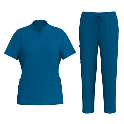 Work Wear Women Kostüm Set Krankenschwester Pfleger Kostüm Damen Pflege Set Kasack Und Hose Set Damen Pflege Set Damen Krankenschwester T-Shirt Krankenschwester Berufsbekleidung Pflege von Rosennie