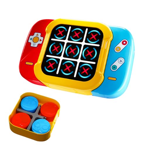RoserRose Elektronisch Tic Tac Toe Spiel, 4-in-1-Handheld-Puzzle-Spielkonsole, Tragbare Fidget Spielzeug, Gedächtnisspiele für Kinder, Kompaktes Reisespiel für Kinder RoserRose Elektronisch Tic Tac Toe Spiel, 4-in-1-Handheld-Puzzle-Spielkonsole, Tragbare Fidget Spielzeug, Gedächtnisspiele für Kinder, Kompaktes Reisespiel für Kinder von RoserRose