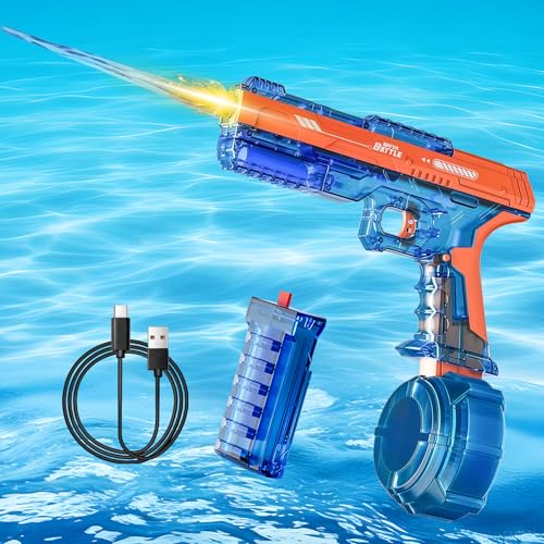 RoserRose Watergun Elektrisch 500ml - Elektrische Wasser Pistole mit LED und Sound - Automatische Wasserpistole für Kinder & Erwachsene - Wasserspritzpistole Elektrisch für Pool, Strand, Garten-Red RoserRose Watergun Elektrisch 500ml - Elektrische Wasser Pistole mit LED und Sound - Automatische Wasserpistole für Kinder & Erwachsene - Wasserspritzpistole Elektrisch für Pool, Strand, Garten-Red von RoserRose