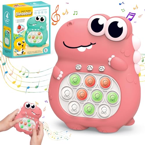 RoserRose Pop Push It Elektronisches Spiel, Quick Pop Push It Spiel, Puzzle-Spielmaschine Game Controller, Bubble Sensory Fidget Toy für Konzentrationstraining, Rosa von RoserRose