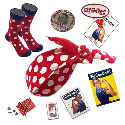 RosieCentral Rosie The Riveter Kostüm Authentisches und genaues Kostümzubehör. BE A Rosie Deluxe. von RosieCentral