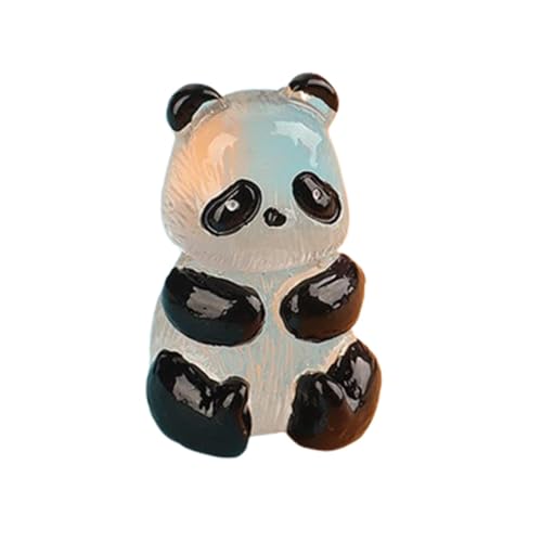 Rosixehird Kleine Panda-Figuren, Panda-Figuren,Tragbare Miniatur-Pandas, die im Dunkeln leuchten - Exquisite handwerkliche Kunstharz-Panda-Figuren für Familie, Freunde und Kollegen von Rosixehird