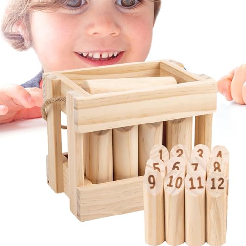 Rosixehird Outdoor-Wurfspiel, Wikinger-Schachspiel, lustiges Outdoor-Hofspiel | Wurfspiel-Set in Hinterhofgröße,Wikinger-Schachspiel im Freien, Rasenspielset aus Holz für Familienspaß, sicheres von Rosixehird