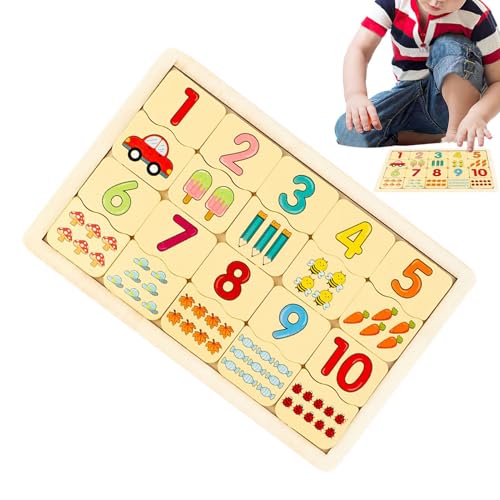 Rosixehird Passende Holzpuzzles, Tier-Matching-Spiel | Passende Lernspielzeuge aus Holz | Früherziehungs-Matching-Spiel, niedliches Lernspielzeug für Zuhause, Kindergarten, Kindergarten von Rosixehird