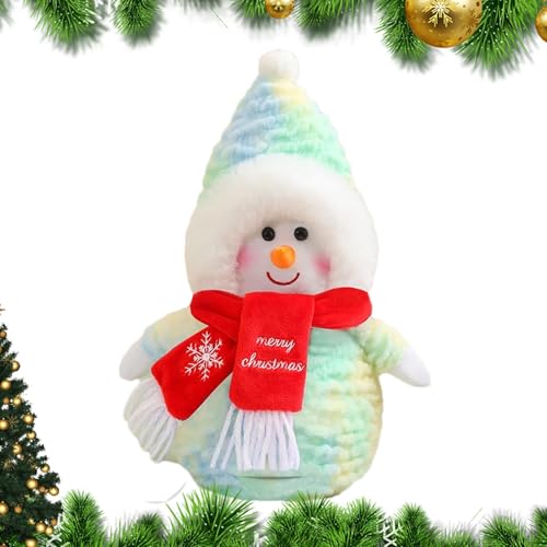 Rosixehird Schneemann-Plüsch, Schneemann-Puppe | Schneemann-Puppe mit Schal, Weihnachtsschneemann, gefüllter Plüsch - 13,8 Zoll Weihnachtsplüsch gefülltes süßes weiches Schneemannspielzeug für Kinder von Rosixehird