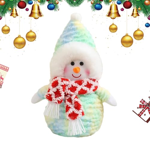 Rosixehird Schneemann-Plüschtier, Schneemann-Plüschtier, Schneemann-Puppe mit Schal, Weihnachtsschneemann, gefüllter Plüsch, 13,8 Zoll Weihnachtsplüsch gefülltes süßes weiches Schneemannspielzeug für von Rosixehird