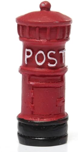 Red Miniatur Retro Postbox Craft Decor Garden Fairy Ornament Flower Pot Pflanze Home DIY Zubehör von Rosojodg