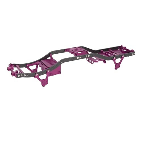 RC-Chassis-Rahmenteil, Hochpräzise Kohlefaser-Aluminiumlegierung, Einfache Installation, Radstand, RC-Chassis, Langlebig für den Austausch (Purple) von Rosvola
