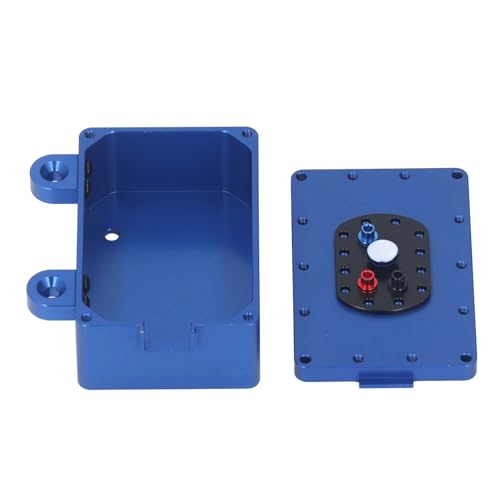 RC-Empfängerbox, Aluminiumlegierung RC Crawler Car-Empfängerbox Robust und Langlebig mit Schrauben Zum Aufrüsten (Blue) von Rosvola