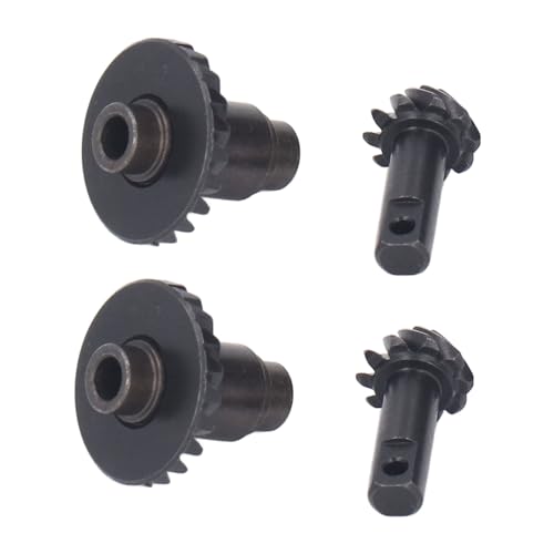 Rosvola Stirnradgetriebe-Upgrade-Teil, 2 Paar Schwarzes RC-Schrägradgetriebe-Set, Einfach zu Verwenden für die Aufrüstung von RC-Autos (10/22T) von Rosvola
